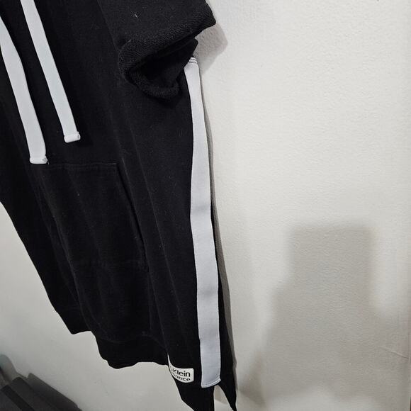CALVIN KLEIN Performance Women Hooded Sweatshirt Short Sleeve Black DRESS Sz XL - Picture 5 of 7